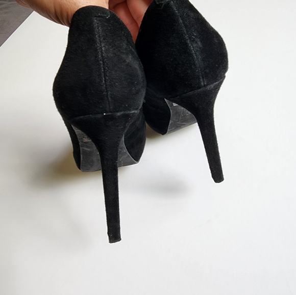 Jeffrey Campbell Black Suede Platform Pumps size 8.5 - Picture 2 of 7
